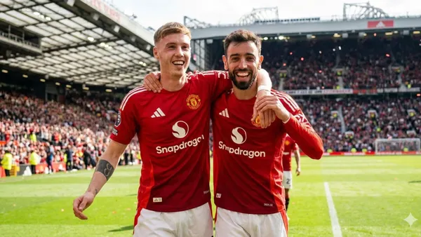 Cole Palmer, the perfect option by Manchester United in case of Bruno Fernandes leaves the team - Picture created by AI