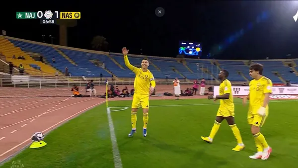 Cristiano Ronaldo scored his 965th goal in his career and made a new celebration - Screenshot capture