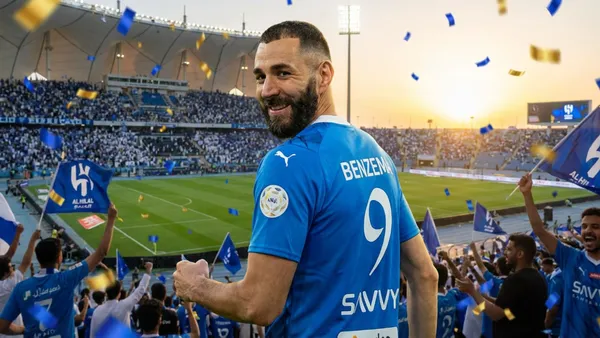 Karim Benzema is set to leave Al-Ittihad to join Al-Hilal - Picture created by AI