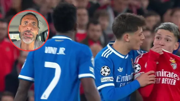 Rio Ferdinand critiziced Benfica's player Gianluca Prestianni after said "monkey" to Vinícius Jr