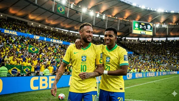 The emotional post of Neymar Jr about Rodrygo's injury - Picture created by AI