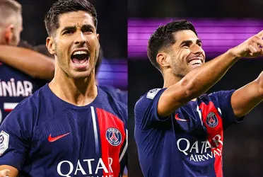 Asensio shone at the Parc des Princes in the first half.