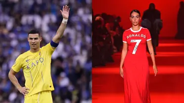 Cristiano Ronaldo's girlfriend Georgina Rodriguez wear a dress dedicated to him.
