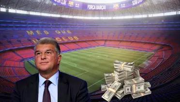 FC Barcelona president Joan Laporta is content with how much the club can make from one part of the stadium.