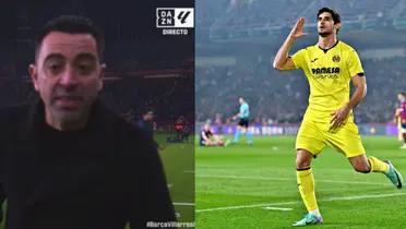 Furious, Xavi Hernandez's reaction to seeing that Villarreal won 5-3 in the end