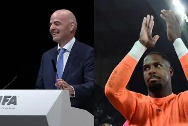 Gianni Infantino wants teams of racist fans to be punished if it happens again.