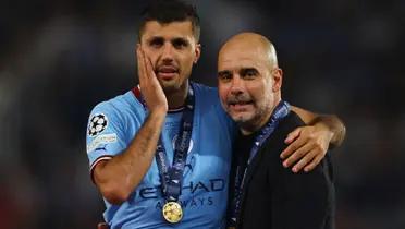 Guardiola and Rodri. PHOTO: The Confidential