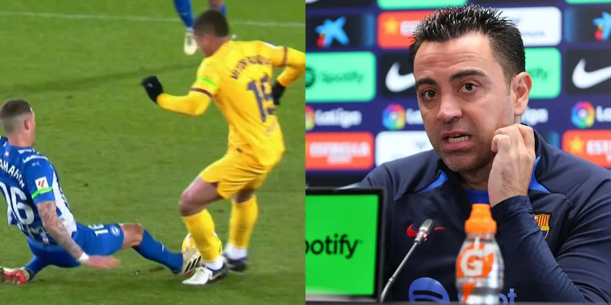 He doesn't stop! Xavi Hernandez explodes again against the referees