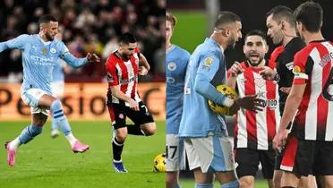 Kyle Walker wanted to fight Neal Maupay during the Brentford vs Man City.