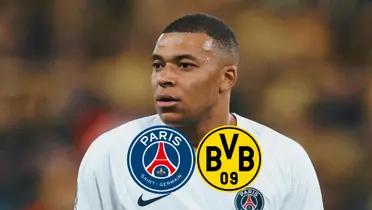 Kylian Mbappé concerned during the Borussia Dortmund vs PSG match last week. 