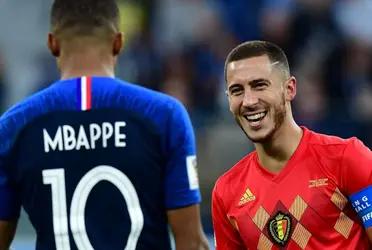 Kylian Mbappe's dad played alongside Eden Hazard during a friendly match