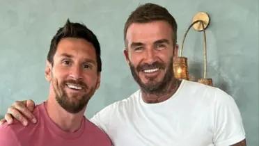 Lionel Messi and David Beckham. Photo: David Beckham networks.