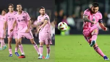 Lionel Messi came close to scoring a great goal from a free kick against Real Salt Lake.