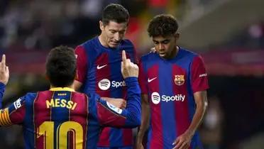 Messi Yamal y lees con barca/Foto: Eurosport