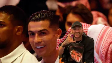 Neymar and Cristiano Ronaldo spoke to each other at the boxing event in Saudi Arabia.