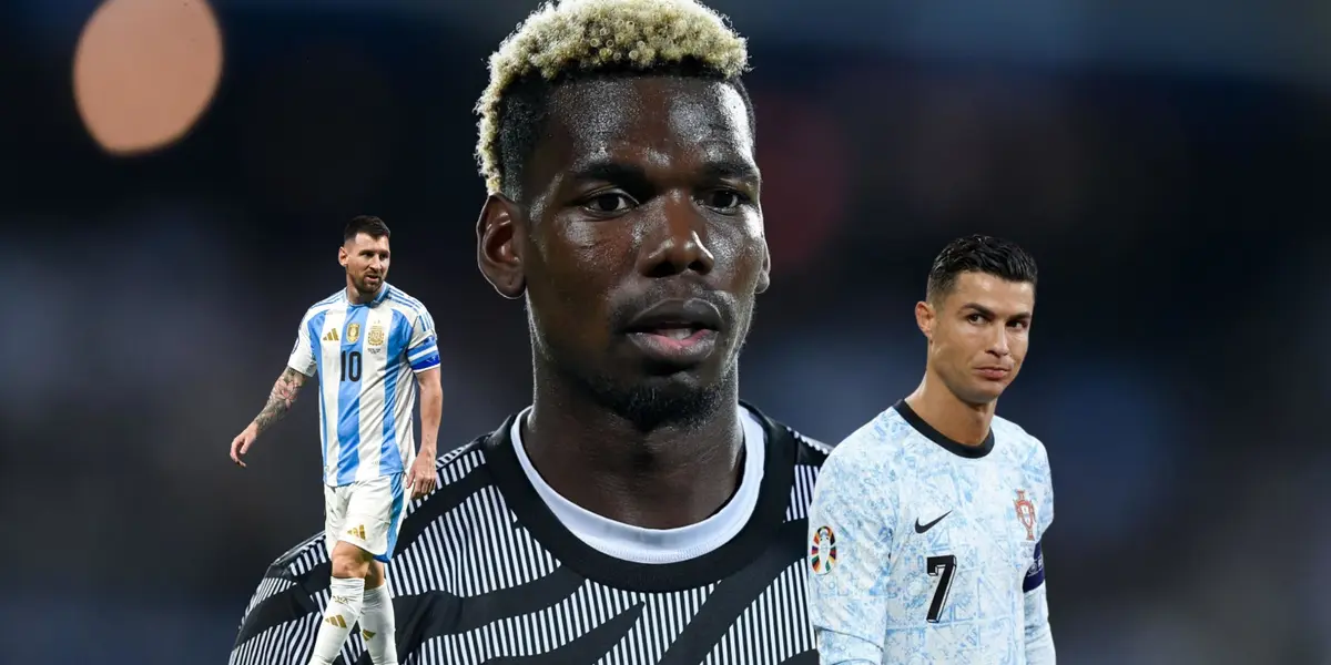 Paul Pogba looks down as Lionel Messi and Cristiano Ronaldo look tired with their national teams. (Source: Getty Images)