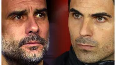 Pep Guardiola and Mikel Arteta