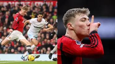 Rasmus Hojlund scores again for Man United at Old Trafford.