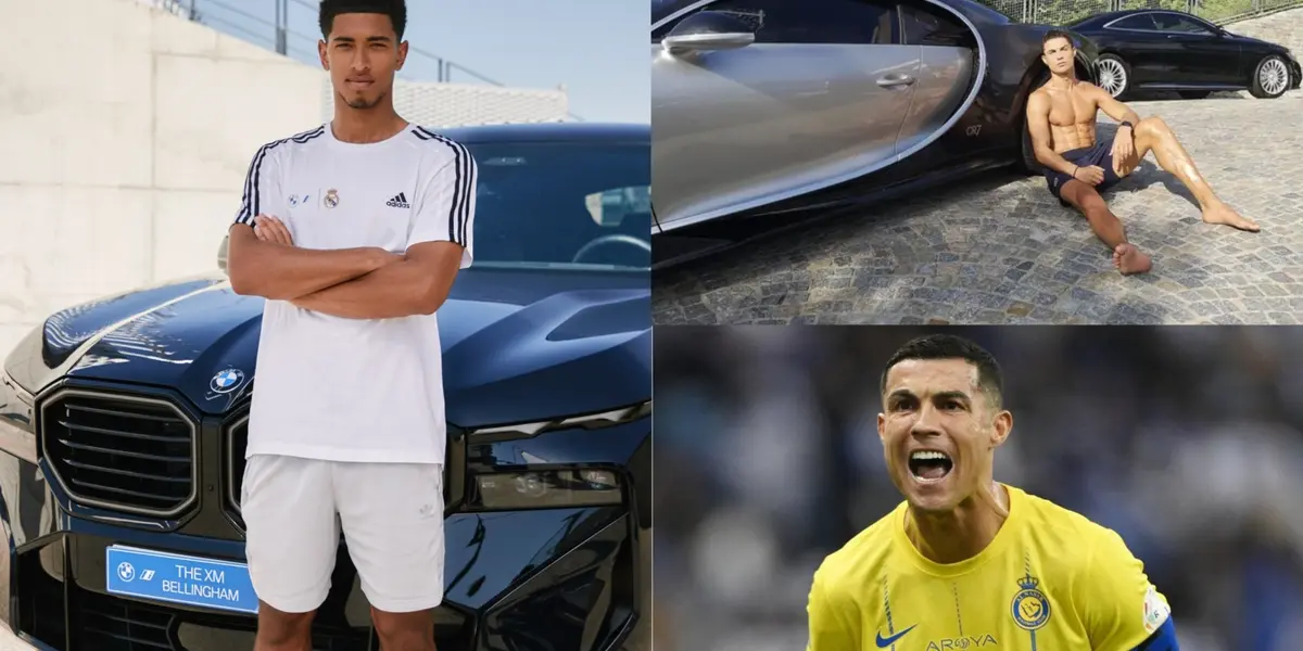 Real Madrid and BMW are partners since 2022 and the players receive their own cars; Ronaldo owns many luxury cars.
