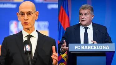 The NBA Commissioner talked about NBA games potentially played in Barcelona.