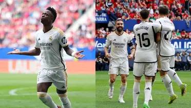 Vinicius Jr scored a brace in Real Madrid's 4-2 win against Osasuna in La Liga.