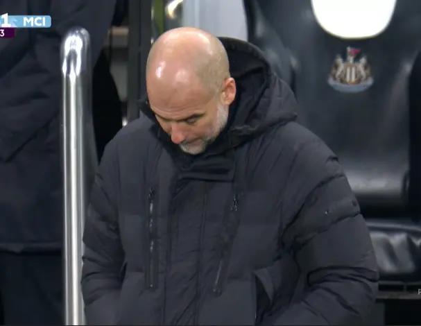 Pep Guardiola's reaction