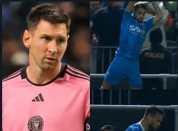 Messi's reaction to the iconic Cristiano´s SIUU celebration against Inter Miami