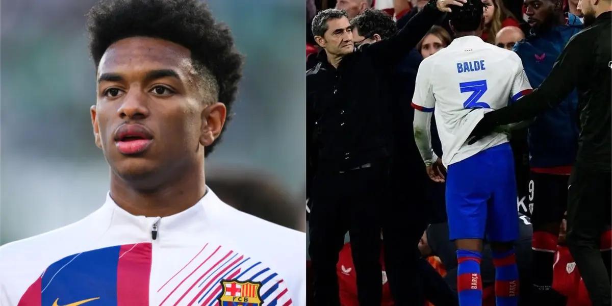 Alejandro Balde left the pitch in the first half of the Athletic Bilbao vs Barca game due to injury.