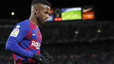 Ansu Fati wearing the FC Barcelona jersey. (Source: FC Barcelona)