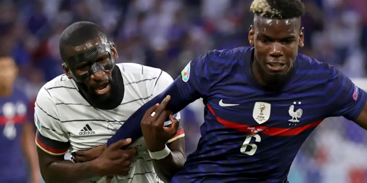 Antonio Rudiger and Paul Pogba. (Source: Sporting news)