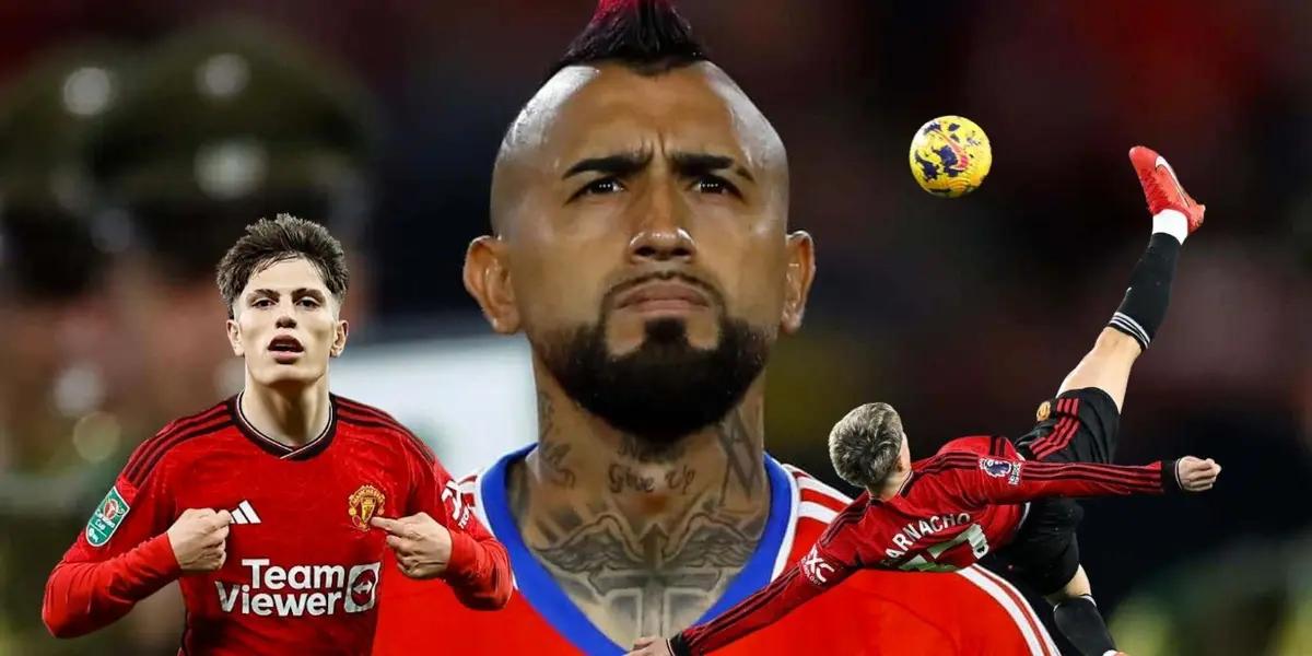 Arturo Vidal is not happy with the way Garnacho celebrated