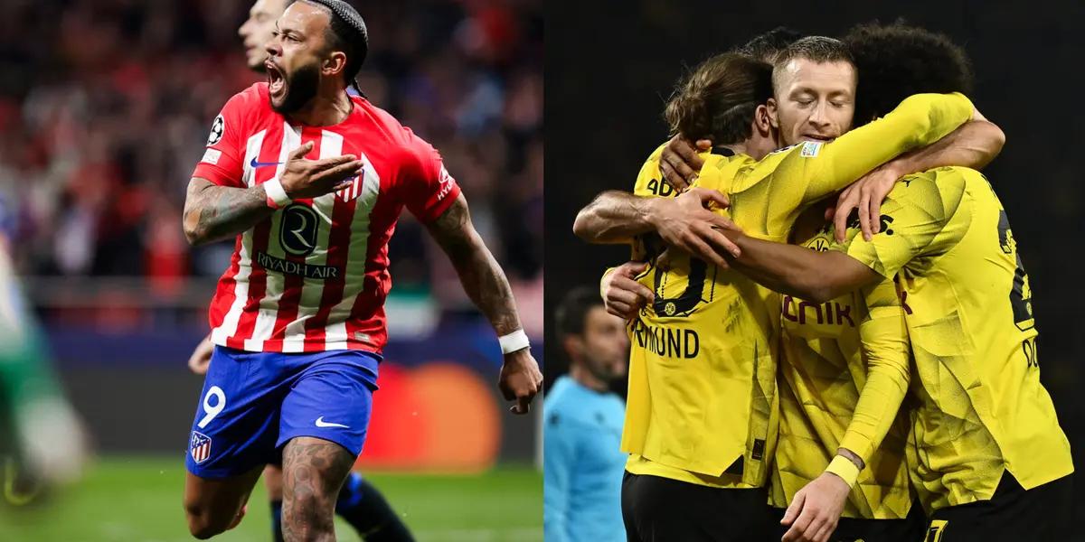 Atletico Madrid and Borussia Dortmund are through to the quarterfinals of the UEFA Champions League.