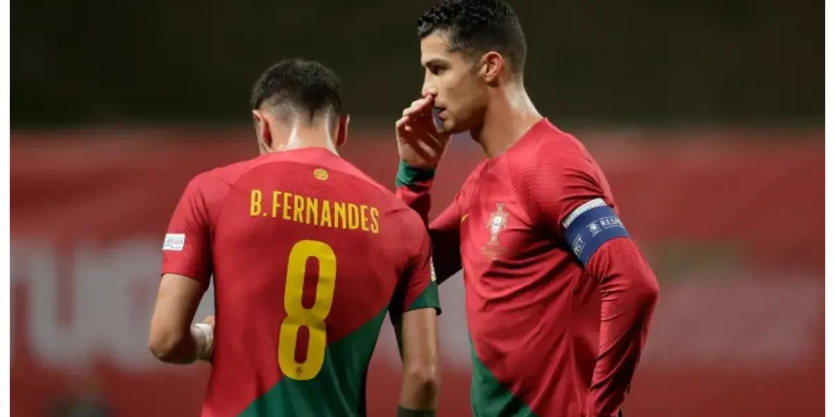 Bruno Fernandes and Cristiano Ronaldo