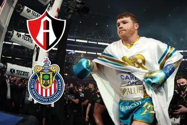 Canelo was seen supporting Atlas in the Clausura 2022 final.