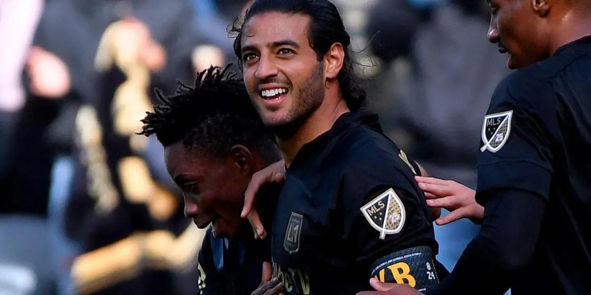 Carlos Vela with the LAFC jersey.