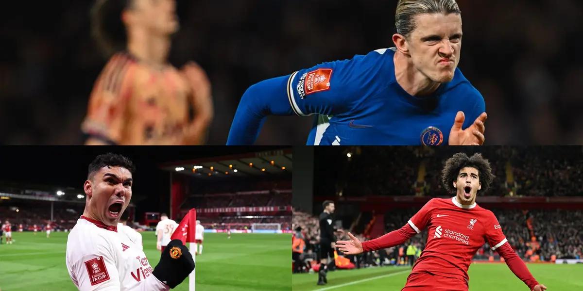 Chelsea and Manchester United wins it late while Liverpool wins it by three goals. All advance to the FA Cup quarter finals.