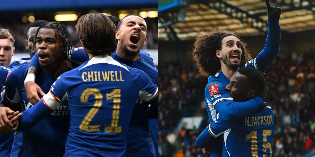 Chelsea beats Leicester City 4-2 thanks to two late goals.