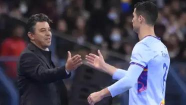 Cristiano and Gallardo. PHOTO: LM Neuquen