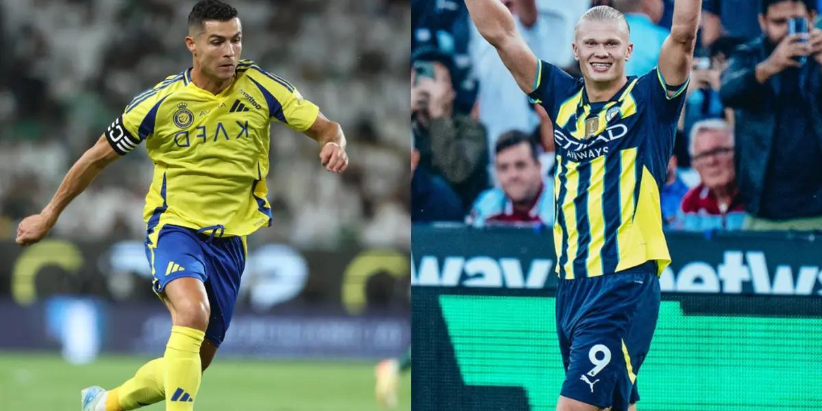 Cristiano Ronaldo and Erling Haaland | Photos: @Cristiano and @ManCity