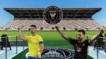 Cristiano Ronaldo and Lionel Messi celebrate their teams' win.