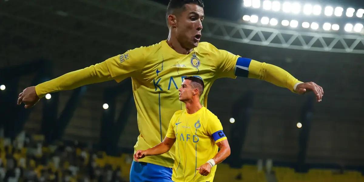Cristiano Ronaldo celebrates his goal for Al Nassr by doing the SIUU.