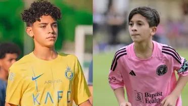 Cristiano Ronaldo Jr and Thiago Messi