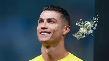Cristiano Ronaldo smiles ahead of an Al Nassr match.