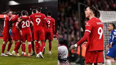 Darwin Nunez was a threat for the Chelsea defense last night but was unlucky not to score.