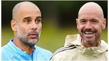 Erik ten Hag and Pep Guardiola