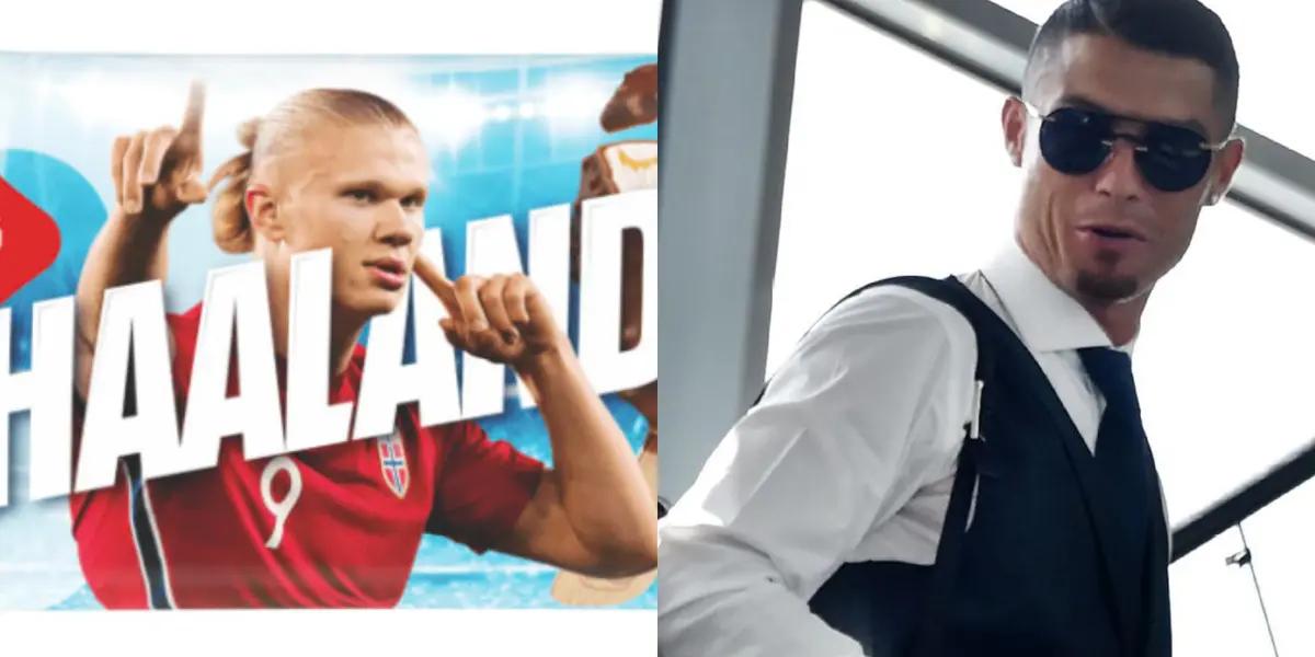 Erling Haaland tried to compete with Cristiano Ronaldo in an unexpected business out of the field.