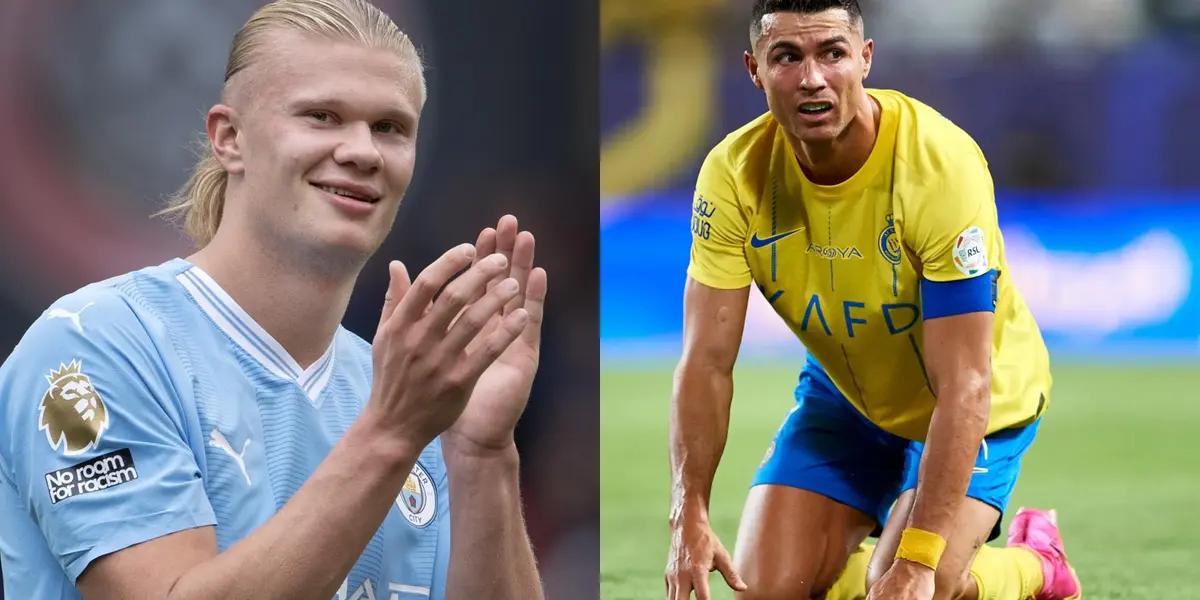 Erling Haaland would be ahead of Cristiano Ronaldo as a top striker nowadays.