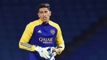 Esteban Andrada with the Boca Jrs. sport sweater. (Source: ESPN)