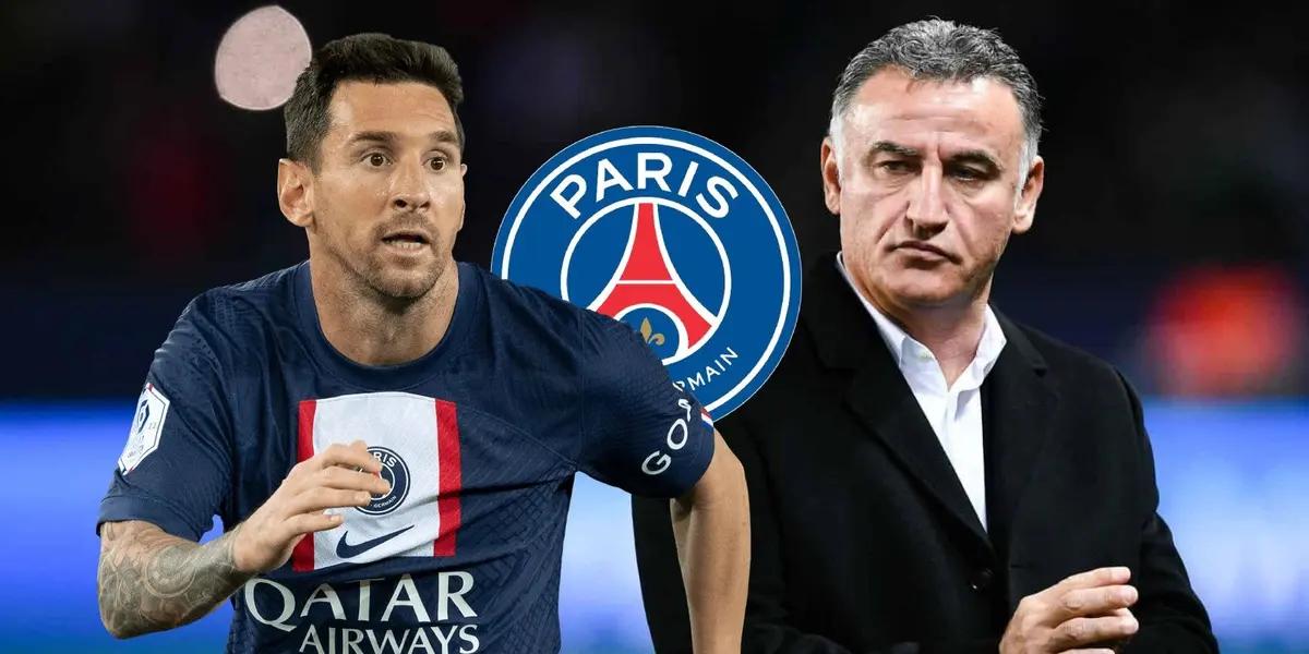 Even Christophe Galtier gets amazed at Messi's magic.