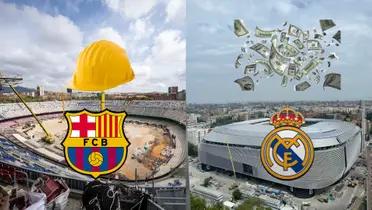 FC Barcelona are still renovating their stadium while Real Madrid is using their renovated stadium to good use.
